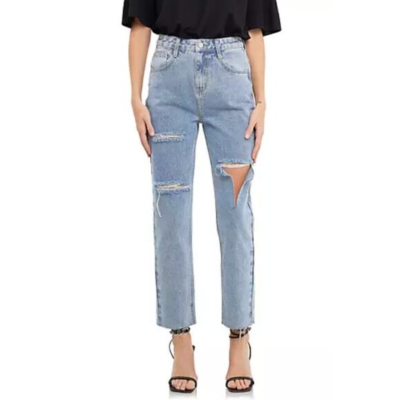 English‎ Factory Destroyed Mom Jeans NWT - Picture 1 of 7
